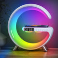 G Shaped RGB Lamp – Bluetooth Speaker With Wireless Charger & Digital Clock